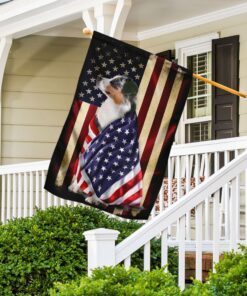 australian shepherd american patriot flag 5309