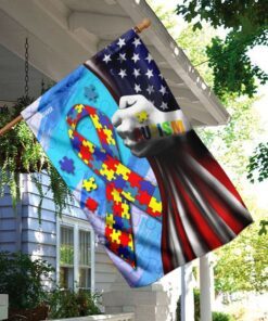 autism awareness american flag 4435