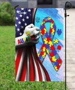 autism awareness american flag 5407