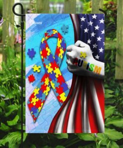 autism awareness american flag 6526