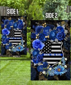 back the blue police officer flag 2245