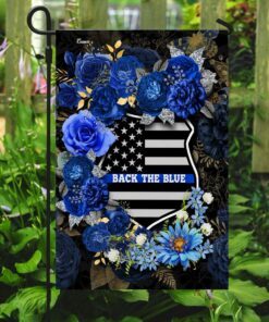 back the blue police officer flag 2680