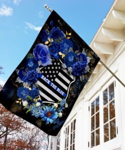 back the blue police officer flag 7057