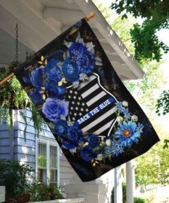 back the blue police officer flag 8190