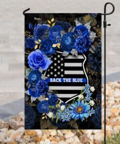 back the blue police officer flag 8520