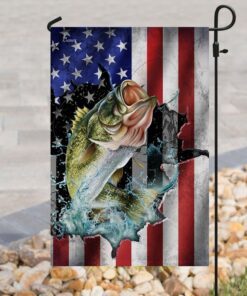 bass fishing flag 7867