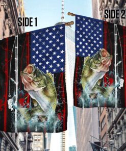 bass fishing flag largemouth bass fishing american flag qtr02f 3908