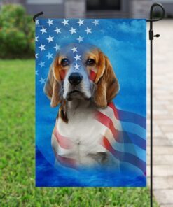 beagle dog stars &amp stripes flag 1022