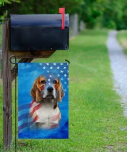 beagle dog stars &amp stripes flag 3264