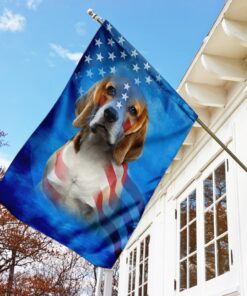 beagle dog stars &amp stripes flag 6582