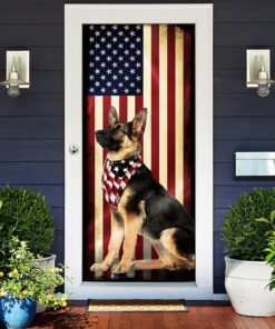 beautiful german shepherd door cover 3063