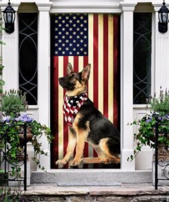 beautiful german shepherd door cover 5601