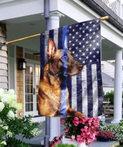 belgian malinois. the thin blue line flag 1158