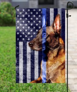 belgian malinois. the thin blue line flag 1333