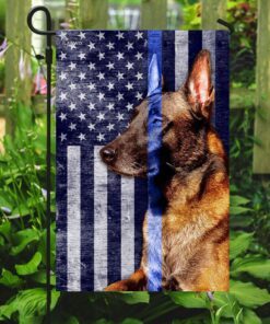 belgian malinois. the thin blue line flag 2136