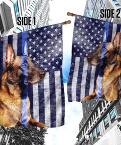 belgian malinois. the thin blue line flag 6485