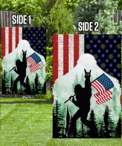 bigfoot celebrate fourth of july independence day flag 1873