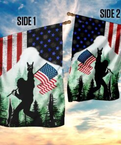 bigfoot celebrate fourth of july independence day flag 2140