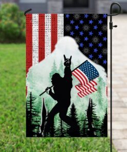 bigfoot celebrate fourth of july independence day flag 5149