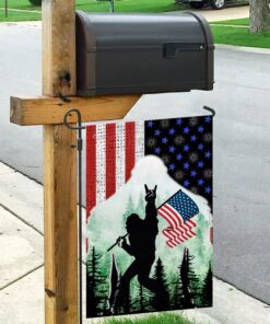 bigfoot celebrate fourth of july independence day flag 8450