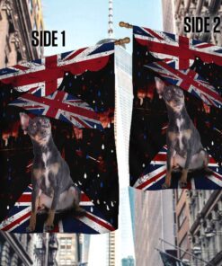 black english toy terrier dog uk flag ntt47fv6 8722