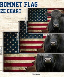 black angus cattle american grommet flag mln437gf 6193