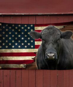 black angus cattle american grommet flag mln437gf 6488