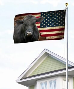 black angus cattle american grommet flag mln437gf 8079