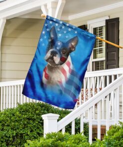 boston terrier dog stars &amp stripes flag 3135