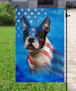 boston terrier dog stars &amp stripes flag 3656