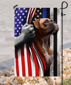 boxer. the thin blue line america us flag 3829