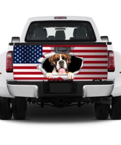 boxer dog truck tailgate decal sticker wrap qnn342tdv1 6975