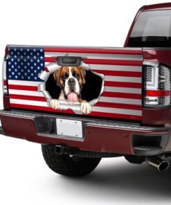 boxer dog truck tailgate decal sticker wrap qnn342tdv1 8238