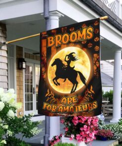 brooms are for amateurs horse riding flag 5829