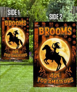 brooms are for amateurs horse riding flag 7759