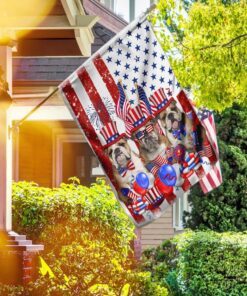 bulldog 4th of july happy independence day flag 7145