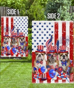 bulldog 4th of july happy independence day flag 8177