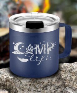 camping insulated coffee mug camp life lnt206cm 6146