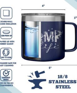 camping insulated coffee mug camp life lnt206cm 7992