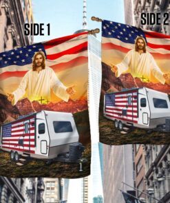 camping trailer god bless flag mln233f 3788