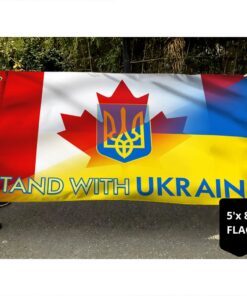 canada and ukraine grommet flag stand with ukraine bnl557gf 7007