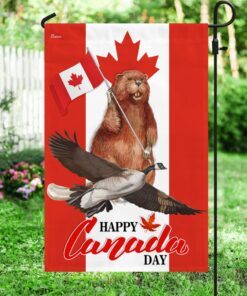 canada flag beaver and goose. happy canada day bnn155fv3 6148