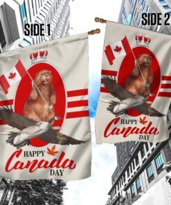 canada flag happy canada day beaver and goose bnn155f 1914