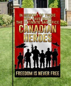 canadian veteran flag freedom is never free lha1800f 5173