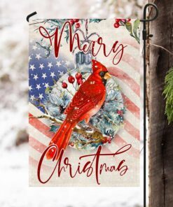 cardinal. merry christmas flag thh3458fv1 8540