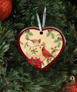 cardinal ceramic ornament 7062