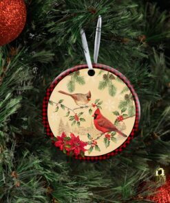 cardinal ceramic ornament 8963