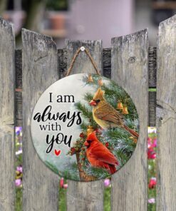 cardinal couple round wooden sign ntb393wd 1363