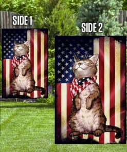 cat american flag 2886