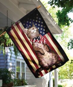 cat american flag 4327